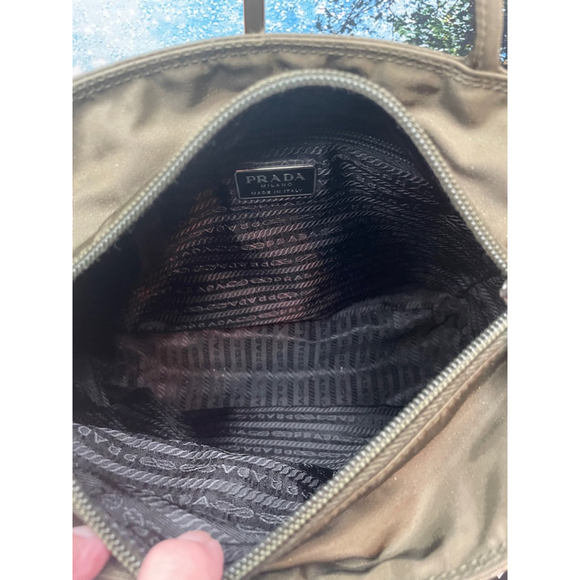 Prada Tote Bag Medium Olive Green VGC with COA Card & Dust Bag - Picture 8 of 16